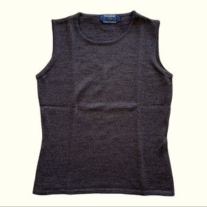 Weekend MaxMara Brown Heathered Wool Tank Sz S